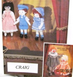 CHATELAINE 'CRAIG' BOY CLOTH DOLL, CLOTHES, SHOES PATTERN